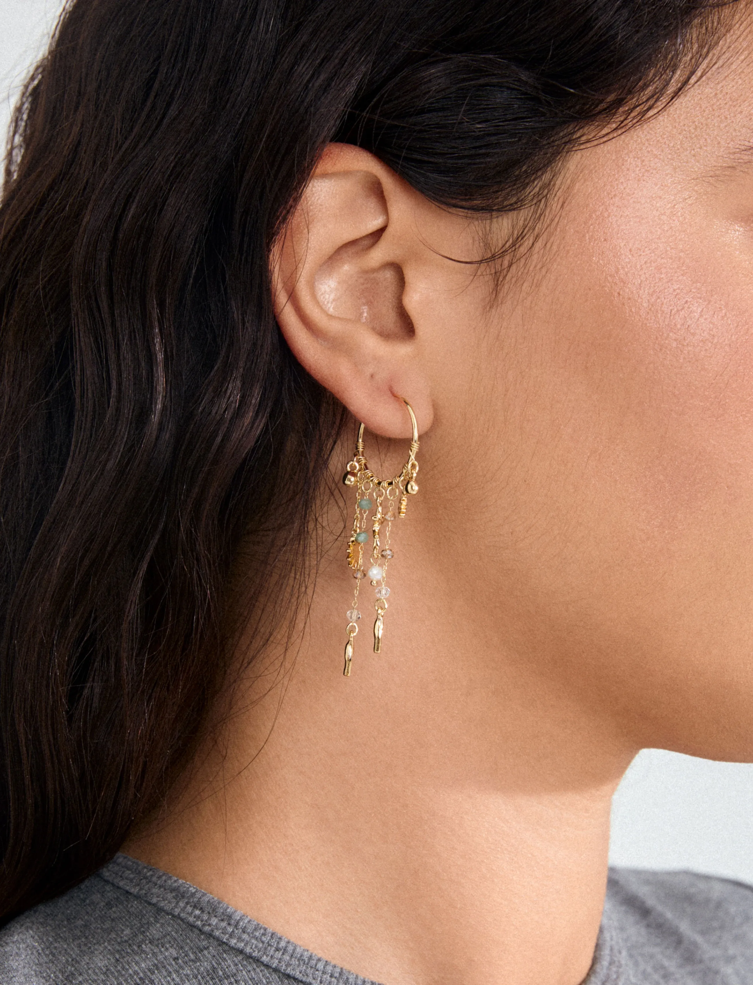 Pilgrim - PRISM hoop earrings gold-plated - gold plated - 2