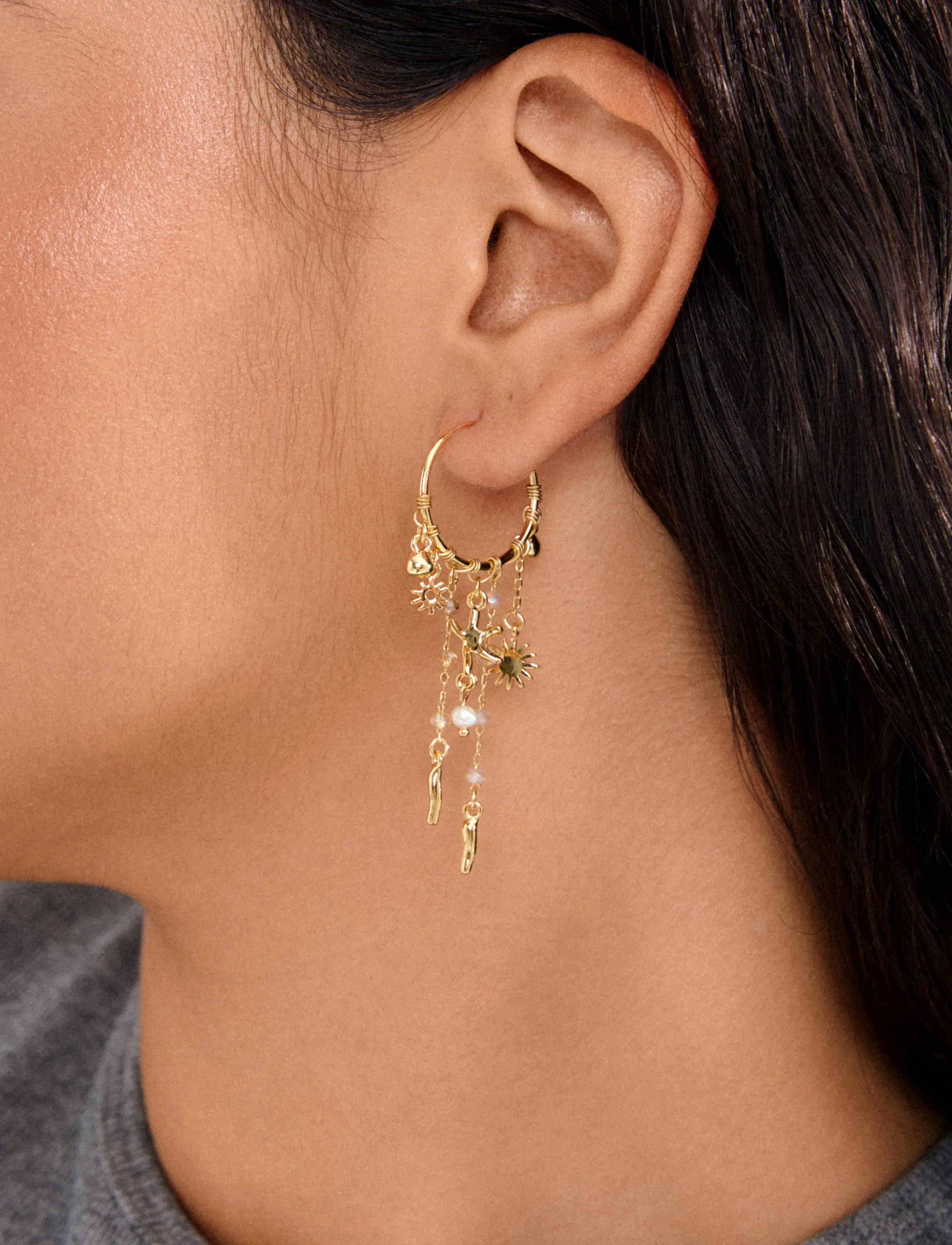 Pilgrim - PRISM hoop earrings gold-plated - gold plated - 3