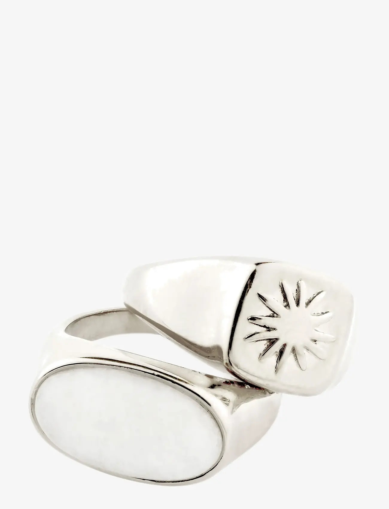 Pilgrim - PRISM rings 2-in-1 set, silver-plated - konfirmatsioon - silver plated - 1