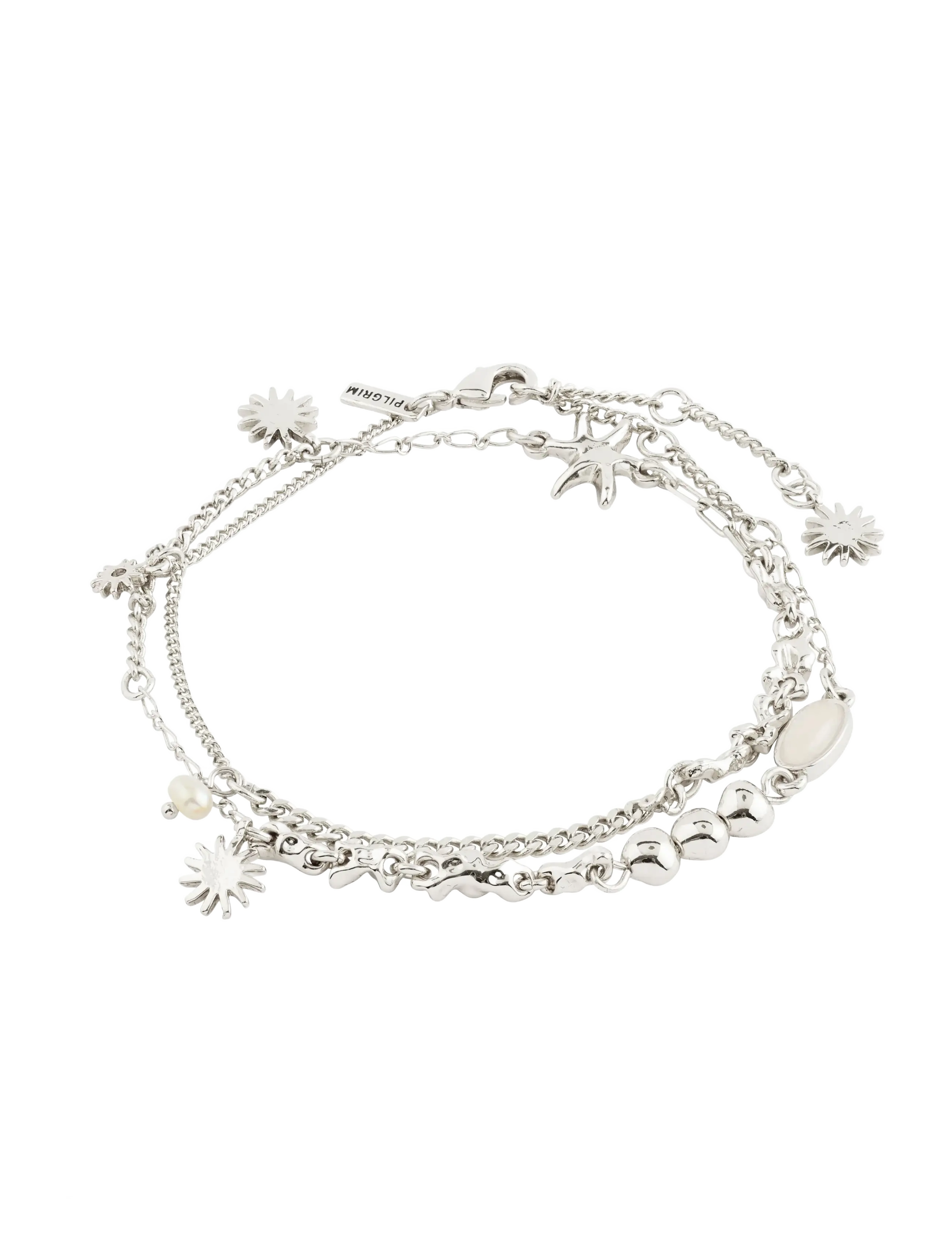 PILGRIM Prism Armband Silber-Plated Silber - One Size - Damen