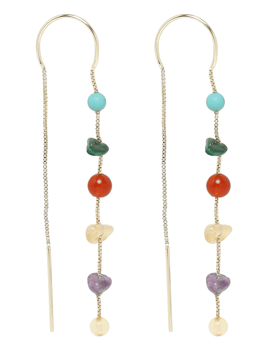 Pilgrim - HERE earrings gold-plated/multi - Øreringe med vedhæng - gold plated - 1
