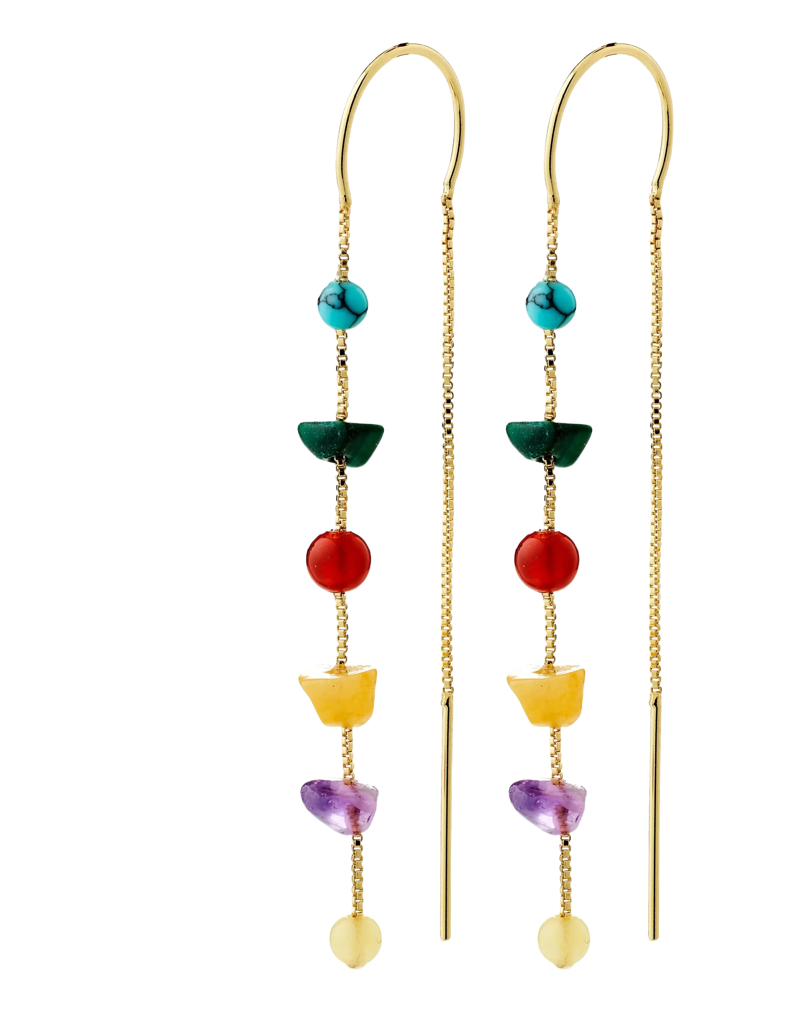 Pilgrim HERE earrings gold-plated/multi - Schmuck - GOLD PLATED / gold