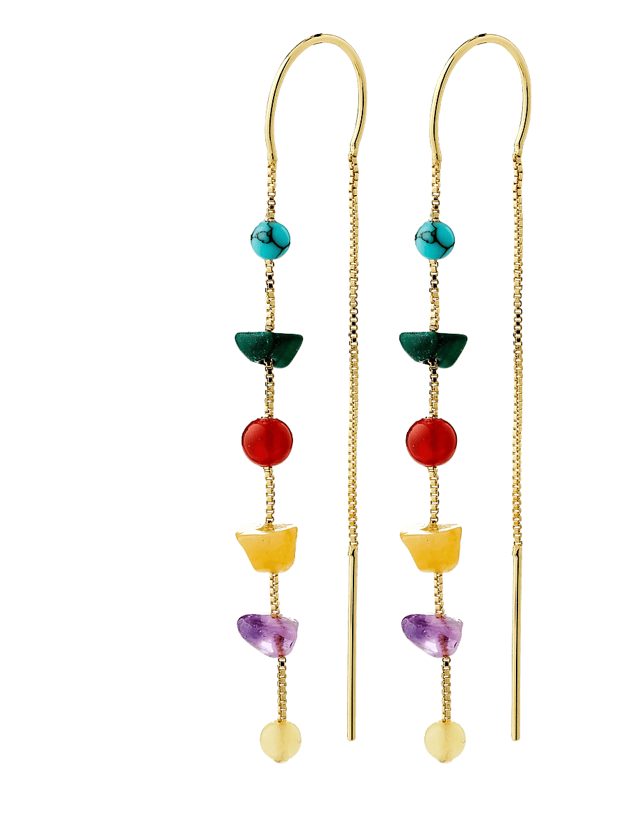 Pilgrim - HERE earrings gold-plated/multi - gold plated - 1
