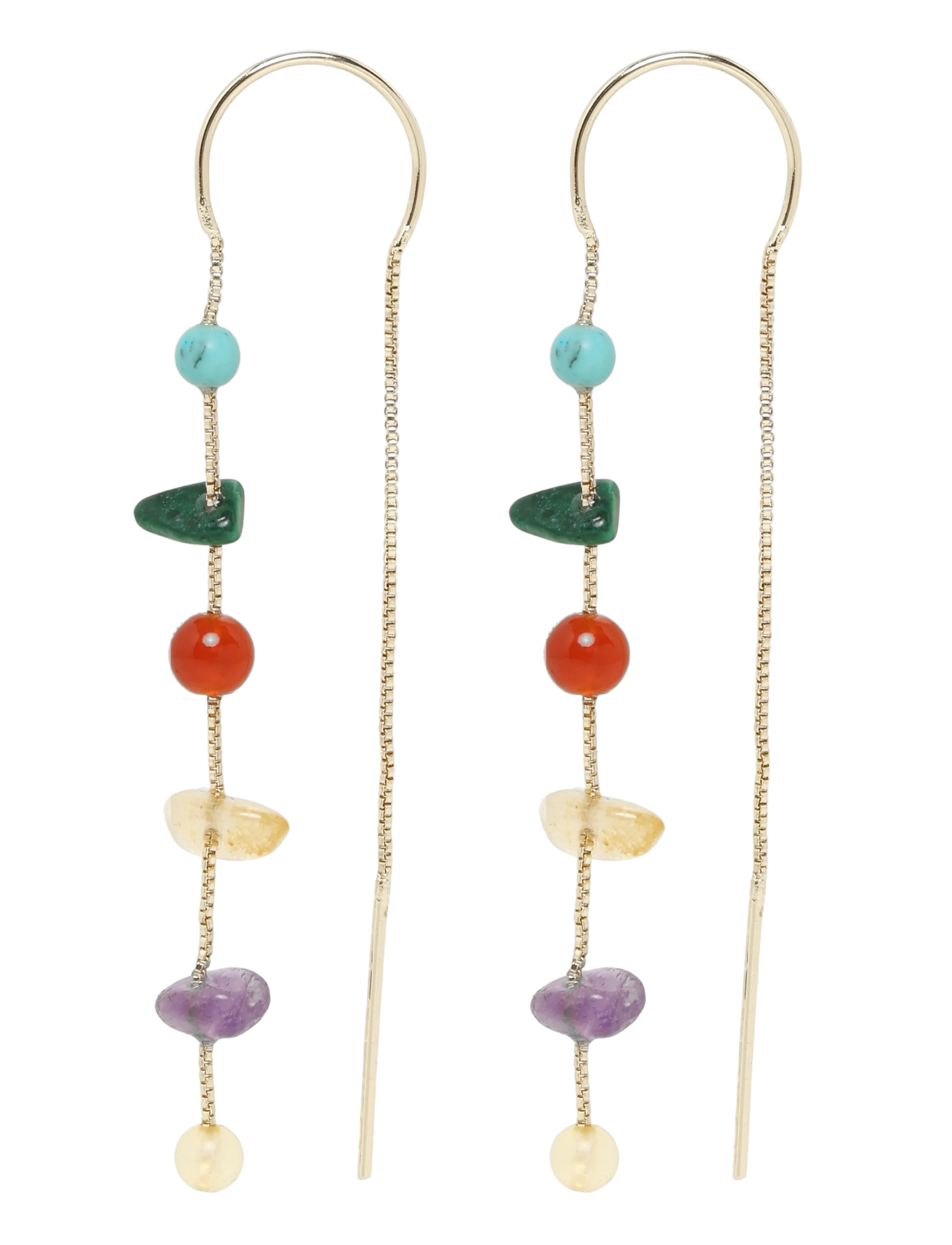 Pilgrim - HERE earrings gold-plated/multi - Øreringe med vedhæng - gold plated - 2