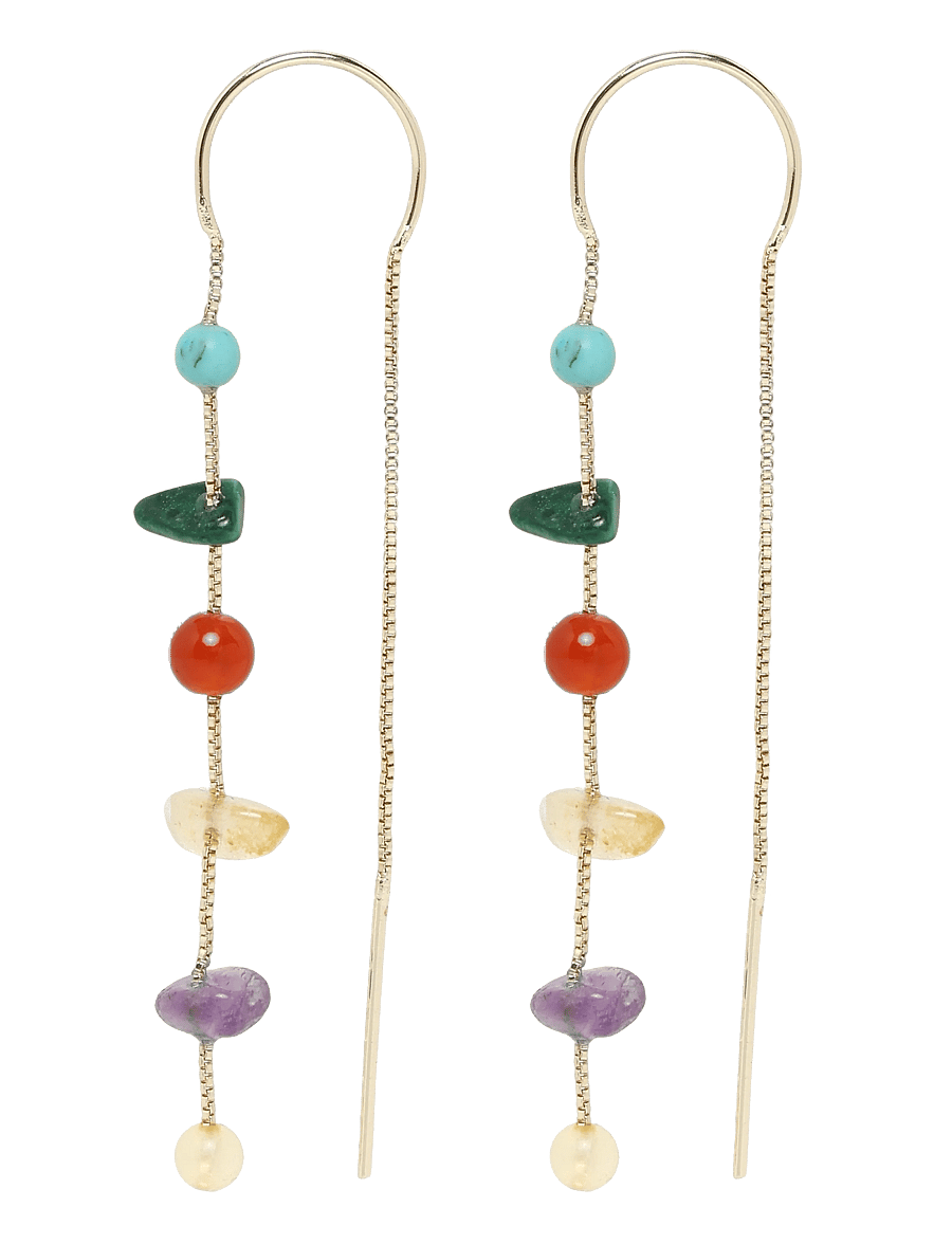 Pilgrim - HERE earrings gold-plated/multi - Øreringe med vedhæng - gold plated - 2