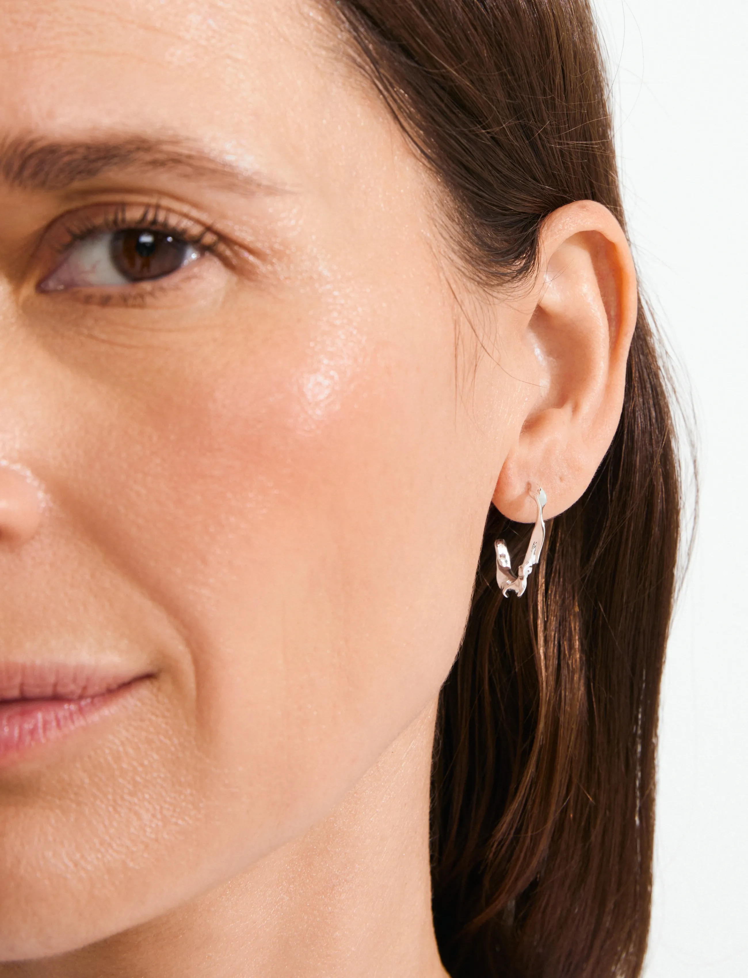 Pilgrim Here Hoop Earrings Silver-Plated, One Size, Earrings, Silber - Hoops, Frauen