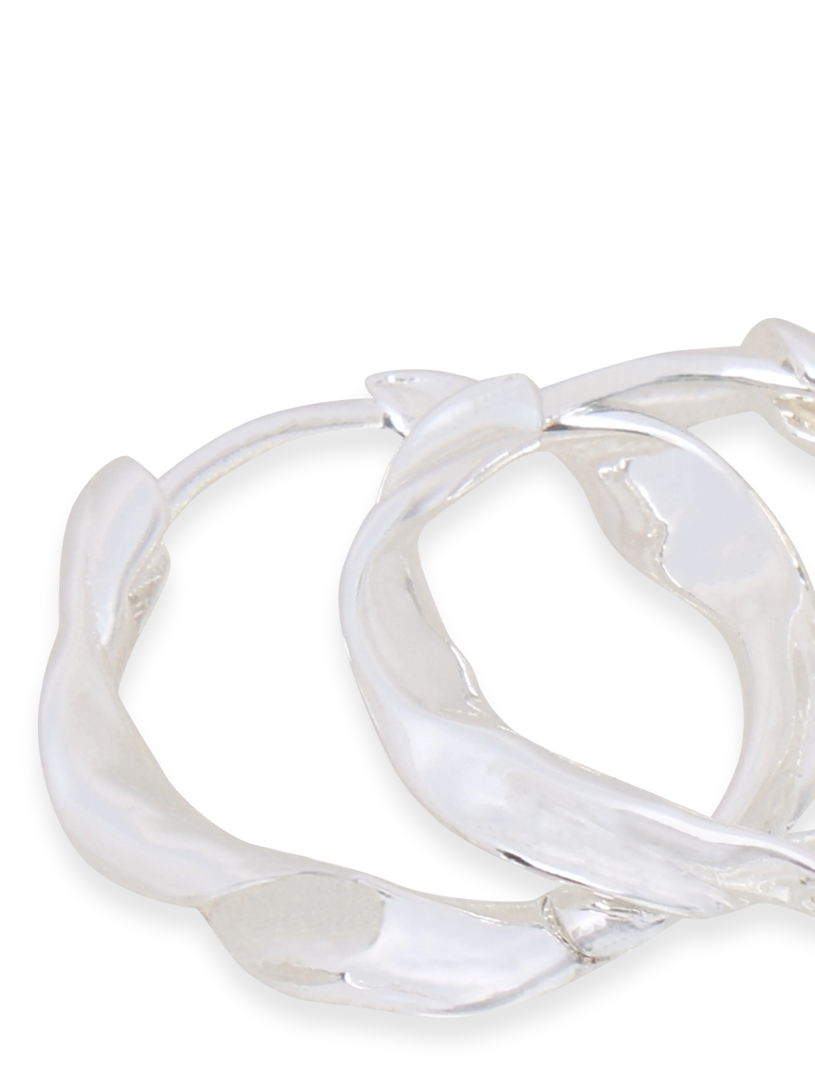 Pilgrim - HERE hoop earrings silver-plated - creoler & hoops - silver plated - 5