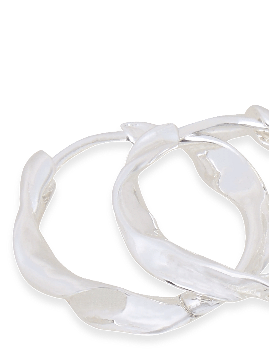 Pilgrim - HERE hoop earrings silver-plated - creoler & hoops - silver plated - 5