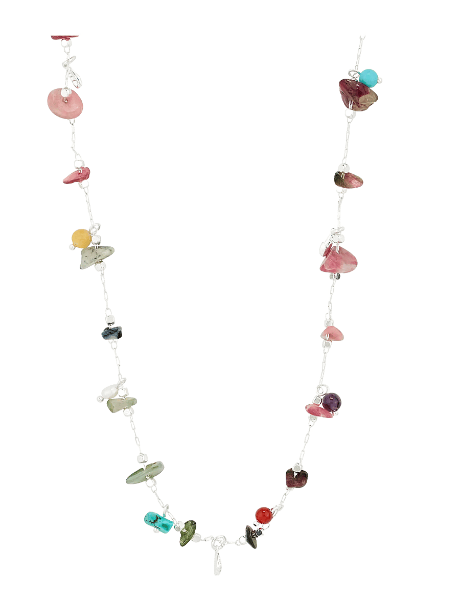 Pilgrim - HERE necklace silver-plated/multi - halskæder - silver plated - 1