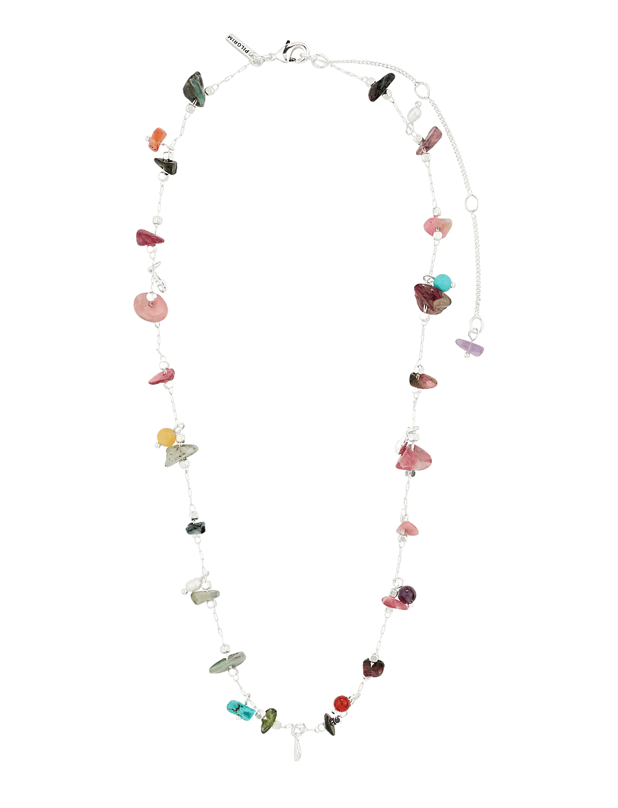 Pilgrim - HERE necklace silver-plated/multi - halskæder - silver plated - 2