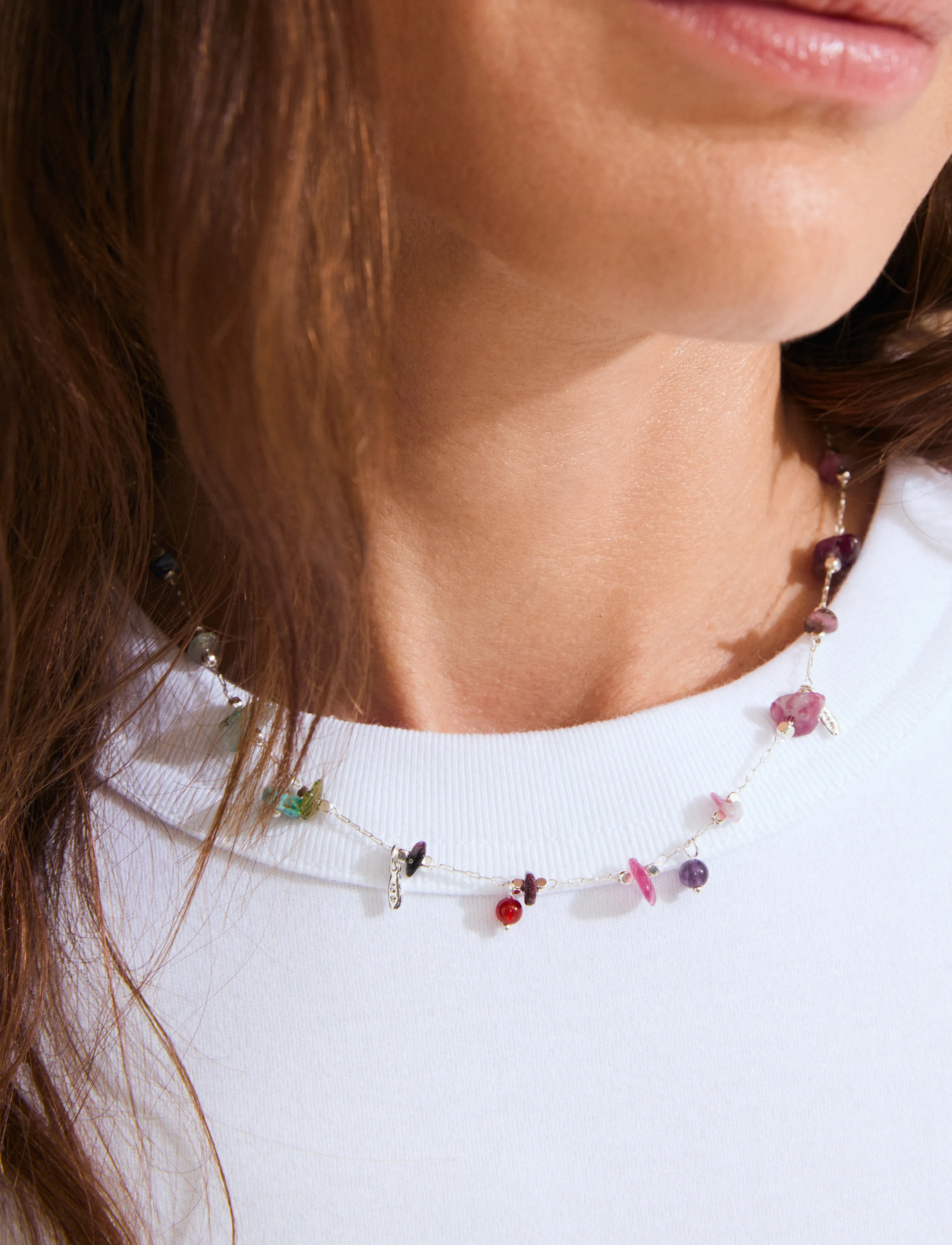 Pilgrim - HERE necklace silver-plated/multi - silver plated - 3