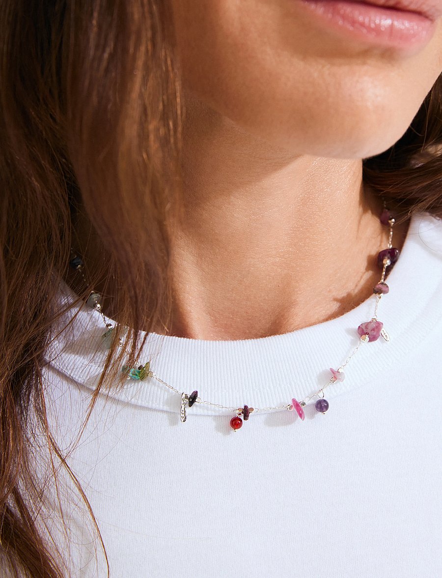 Pilgrim - HERE necklace silver-plated/multi - halskæder - silver plated - 3