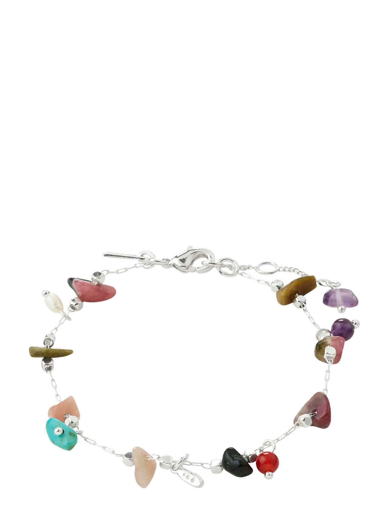 Pilgrim HERE bracelet silver-plated/multi - Kettenarmbänder - SILVER PLATED / silver