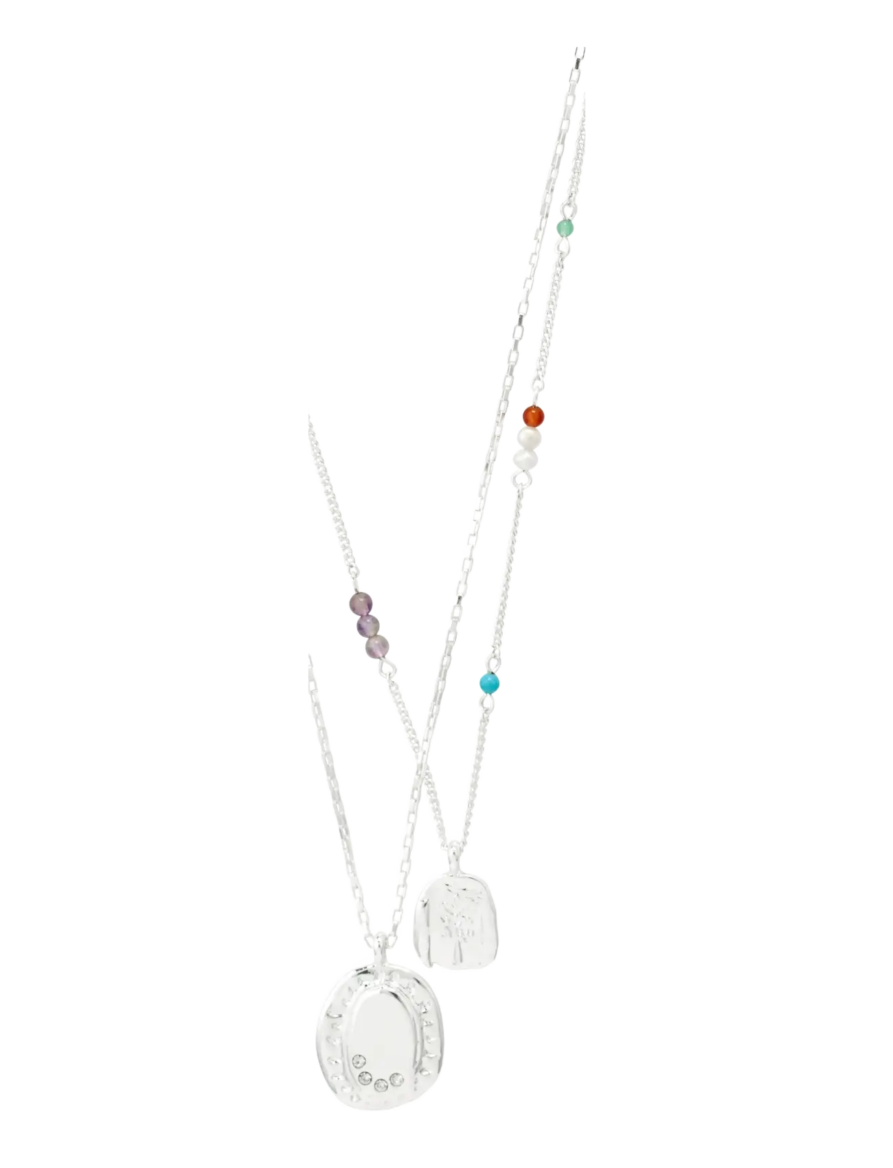 Pilgrim HERE necklace silver-plated - Necklaces - SILVER PLATED / silver