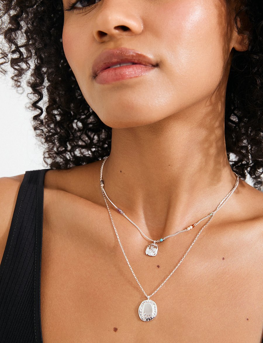 Pilgrim - HERE necklace silver-plated - silver plated - 4