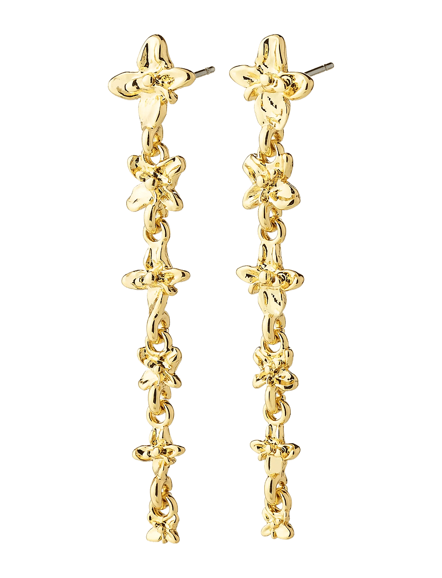 Pilgrim - TRACE earrings gold-plated - rippuvad kõrvarõngad - gold plated - 1