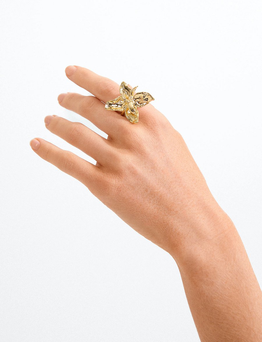 Pilgrim - TRACE ring gold-plated - gold plated - 0
