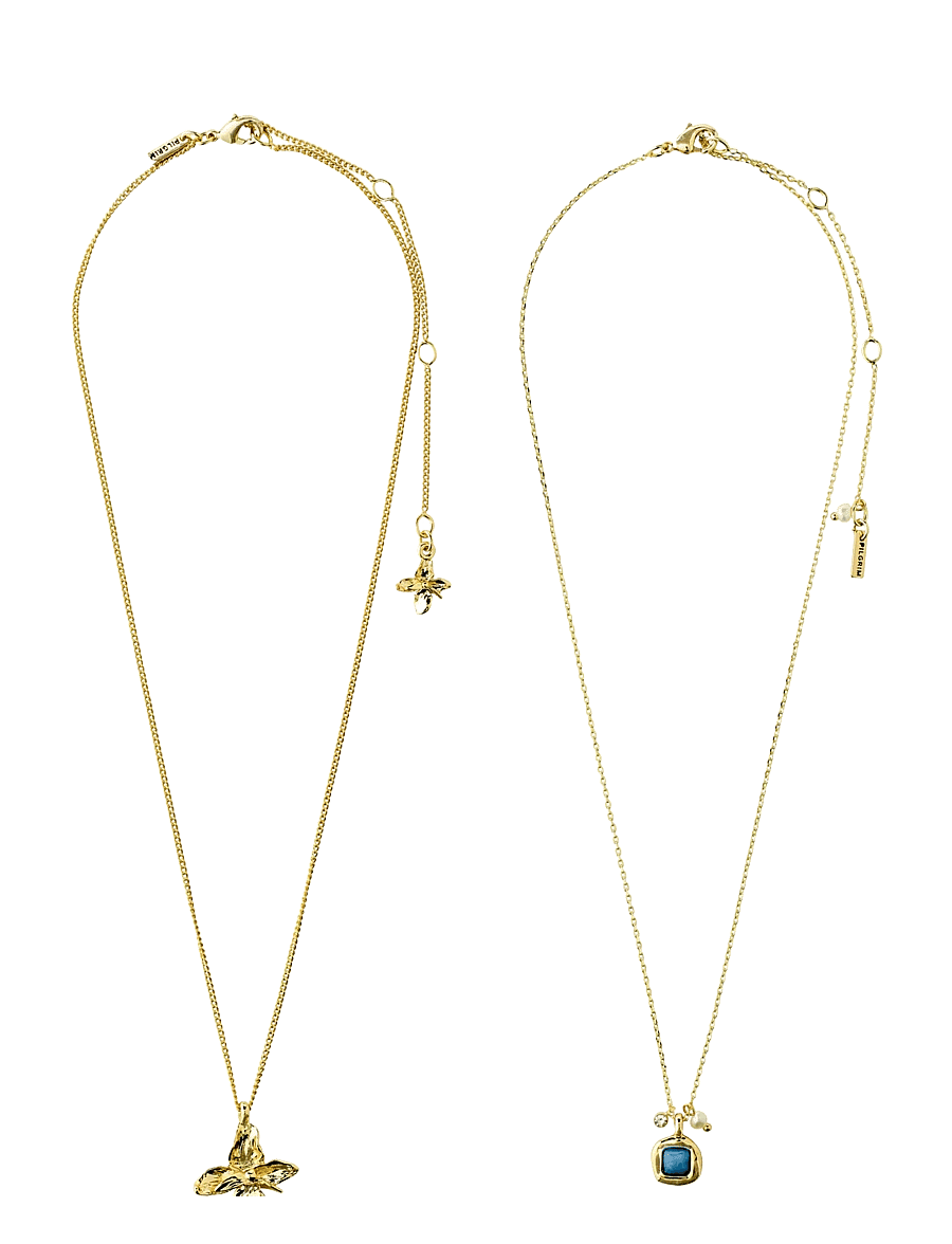 Pilgrim - TRACE necklaces 2-in-1 set, gold-plated - gold plated - 3