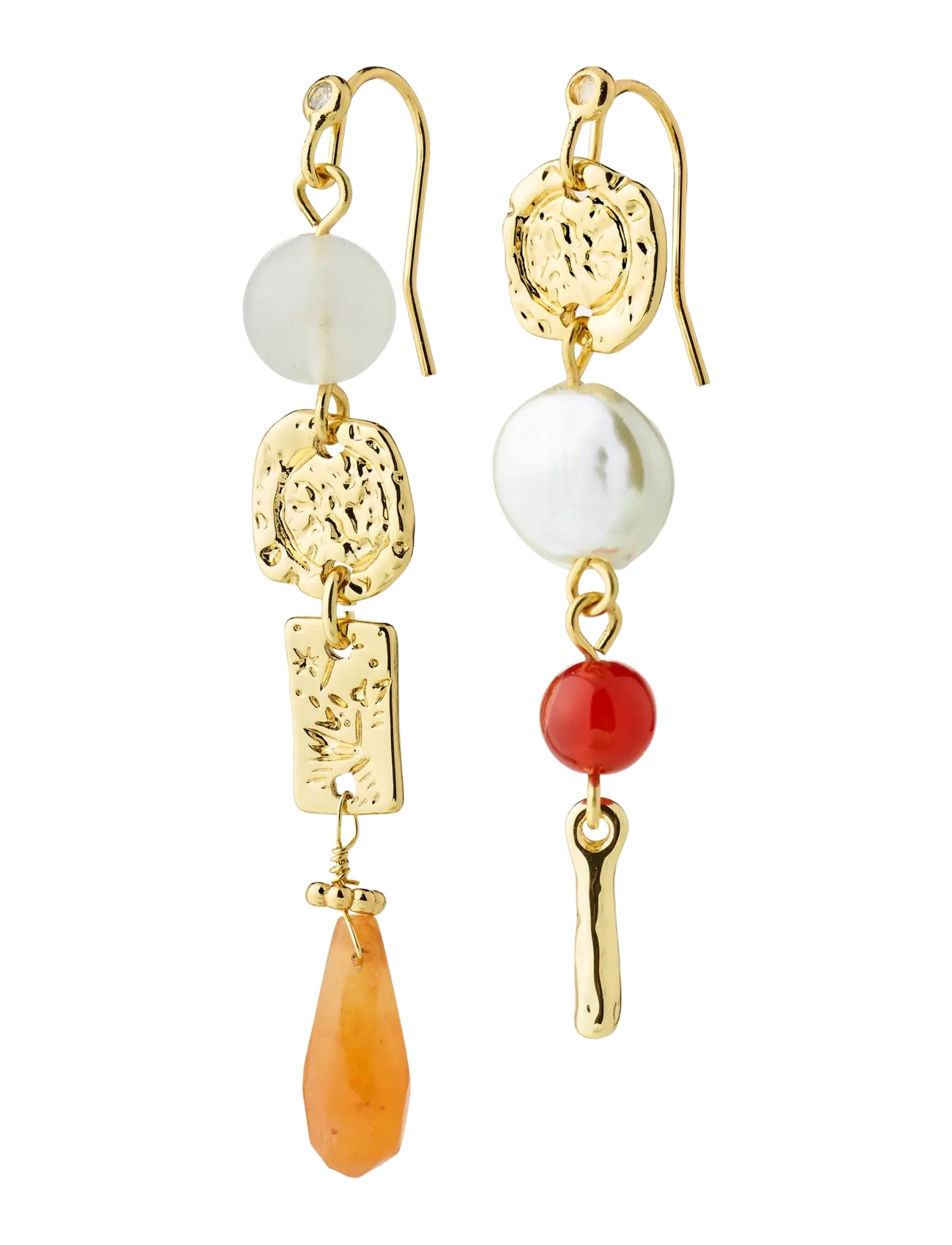 Pilgrim TRACE earrings gold-plated/multi - Modetrends - GOLD PLATED / gold