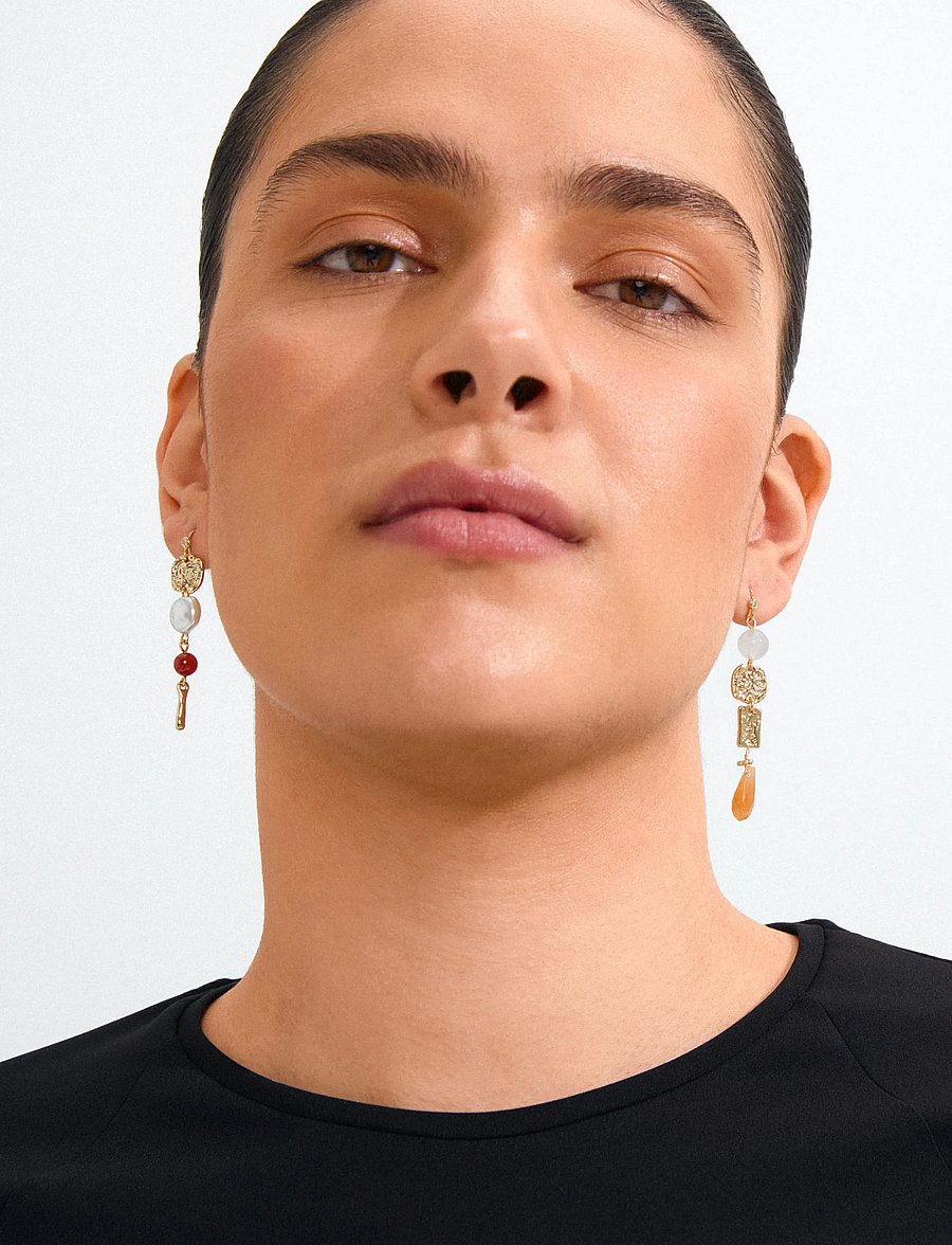 Pilgrim - TRACE earrings gold-plated/multi - gold plated - 0