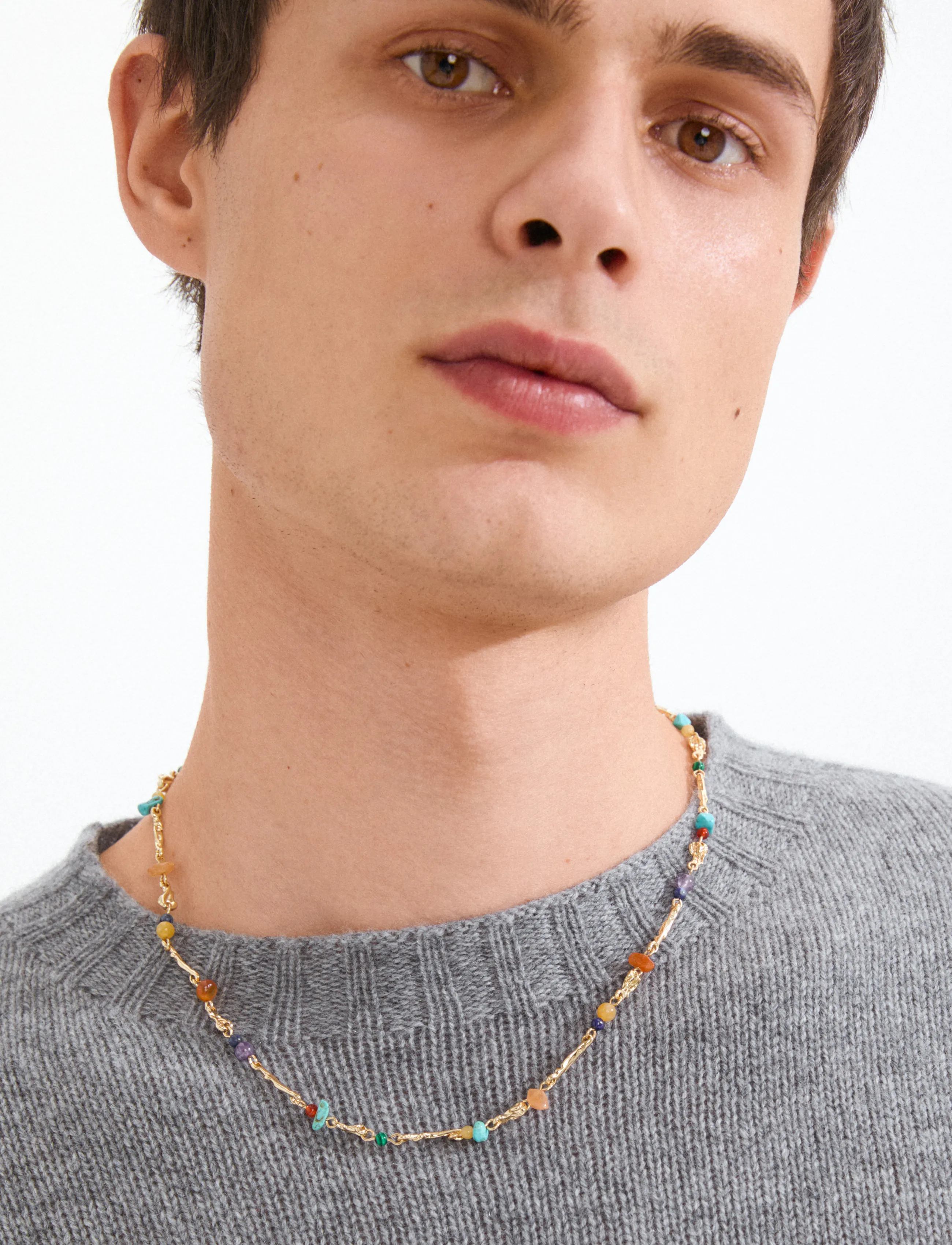 PILGRIM Halsband 'Trace' turkos / guld / lila dam – bild 5
