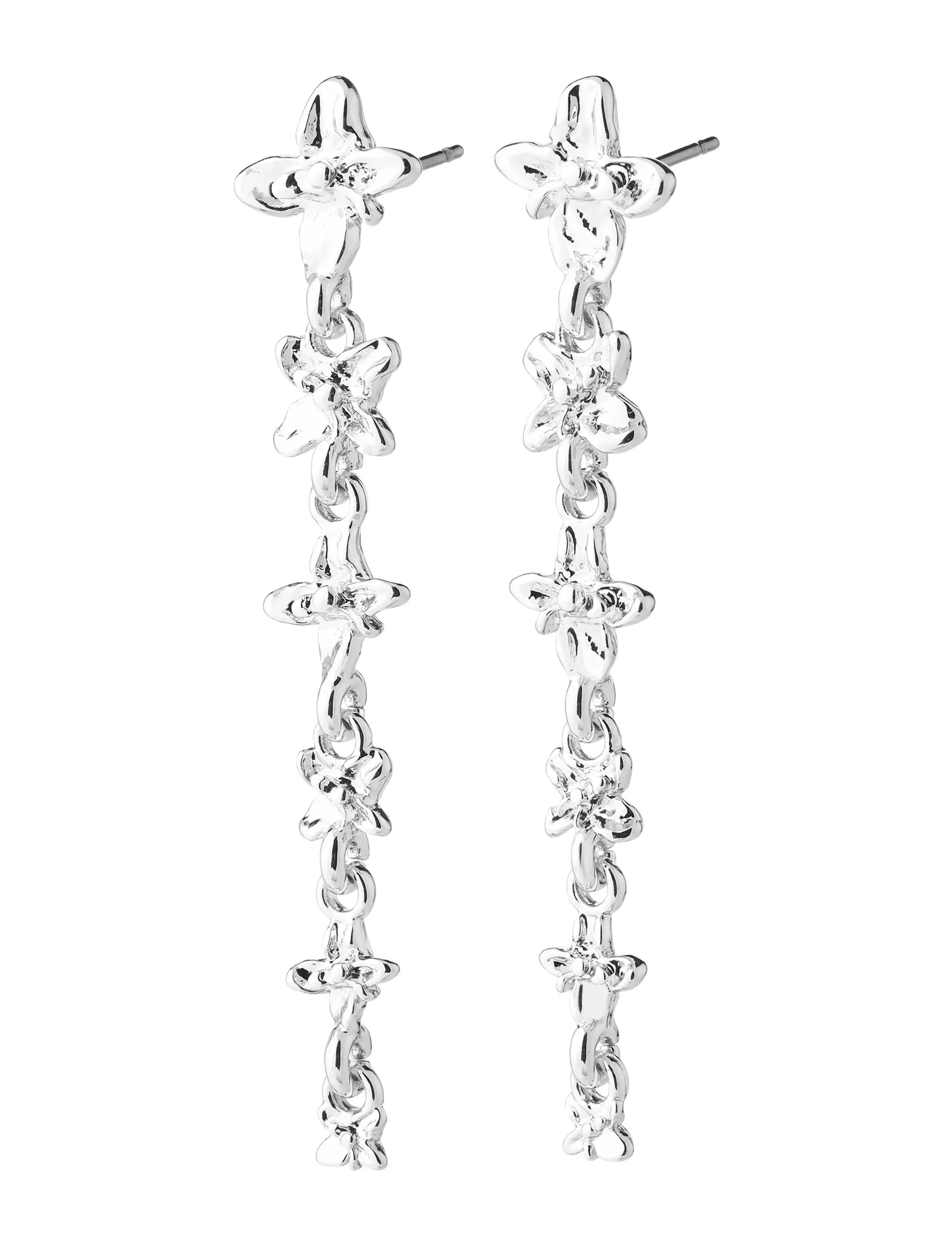 Pilgrim TRACE earrings silver-plated - Ohrringe - SILVER PLATED / silver