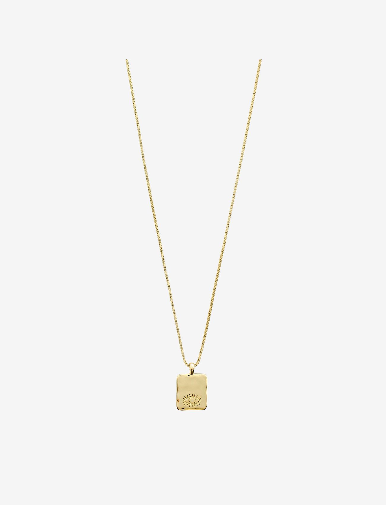 Pilgrim - THANKFUL square pendant necklace - gold plated - 0