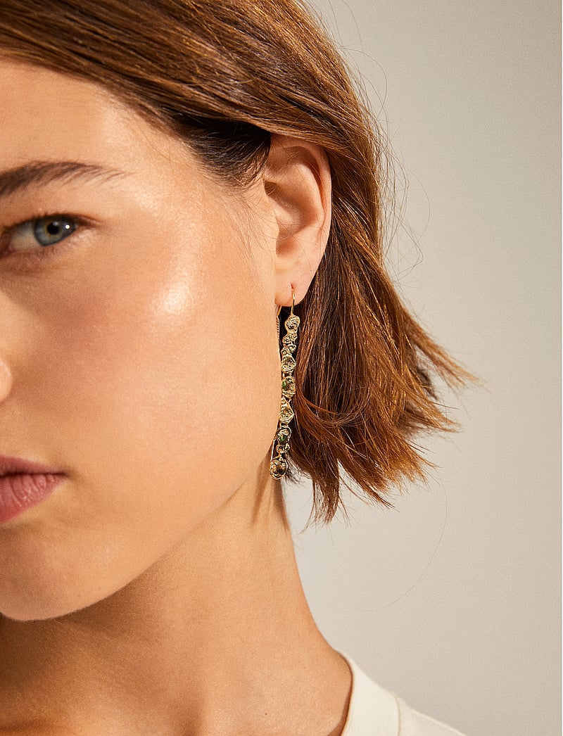 Pilgrim - THANKFUL long chain earrings - rippuvad kõrvarõngad - gold plated - 0