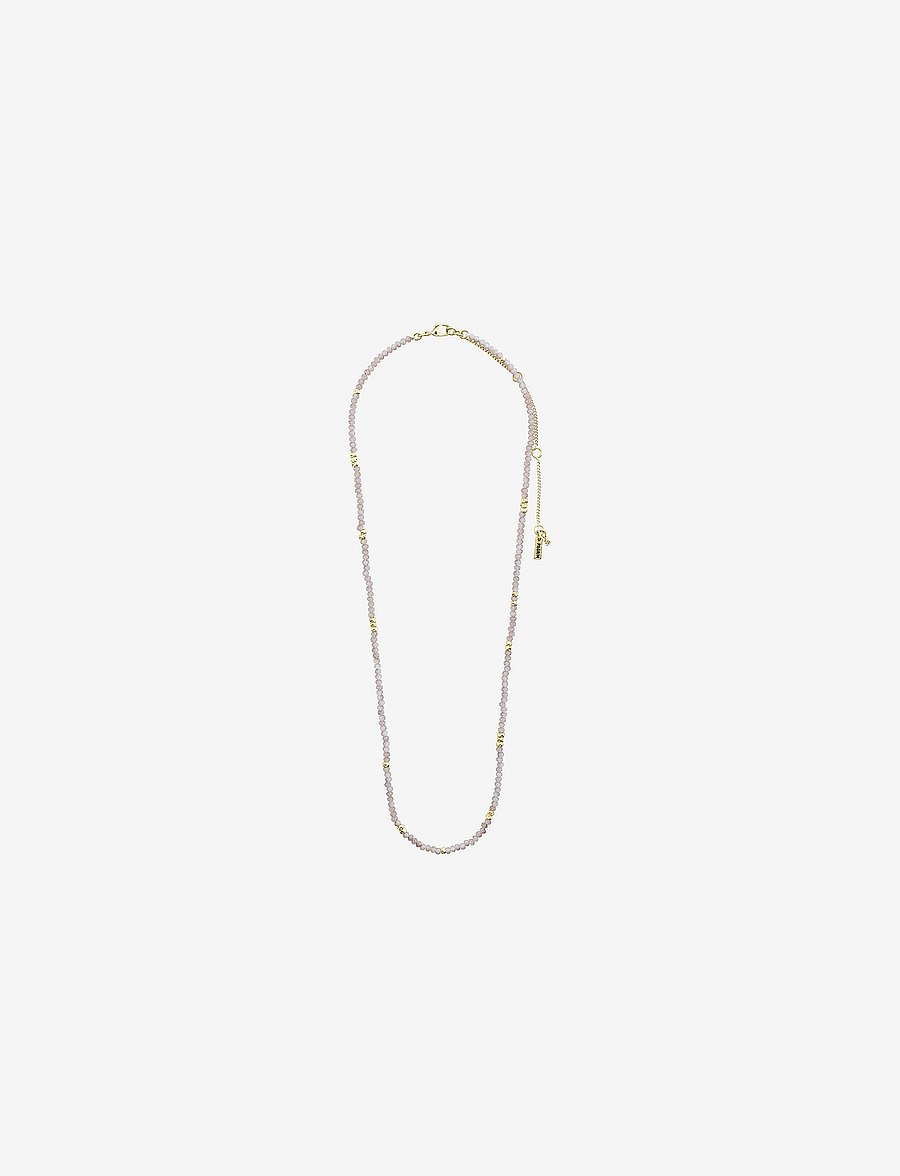 Pilgrim - THANKFUL light purple necklace - gold plated - 1