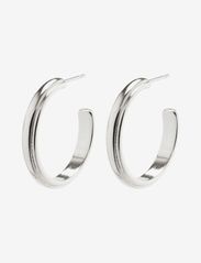 Pilgrim - THANKFUL medium hoop earrings silver-plated - silver plated - 0