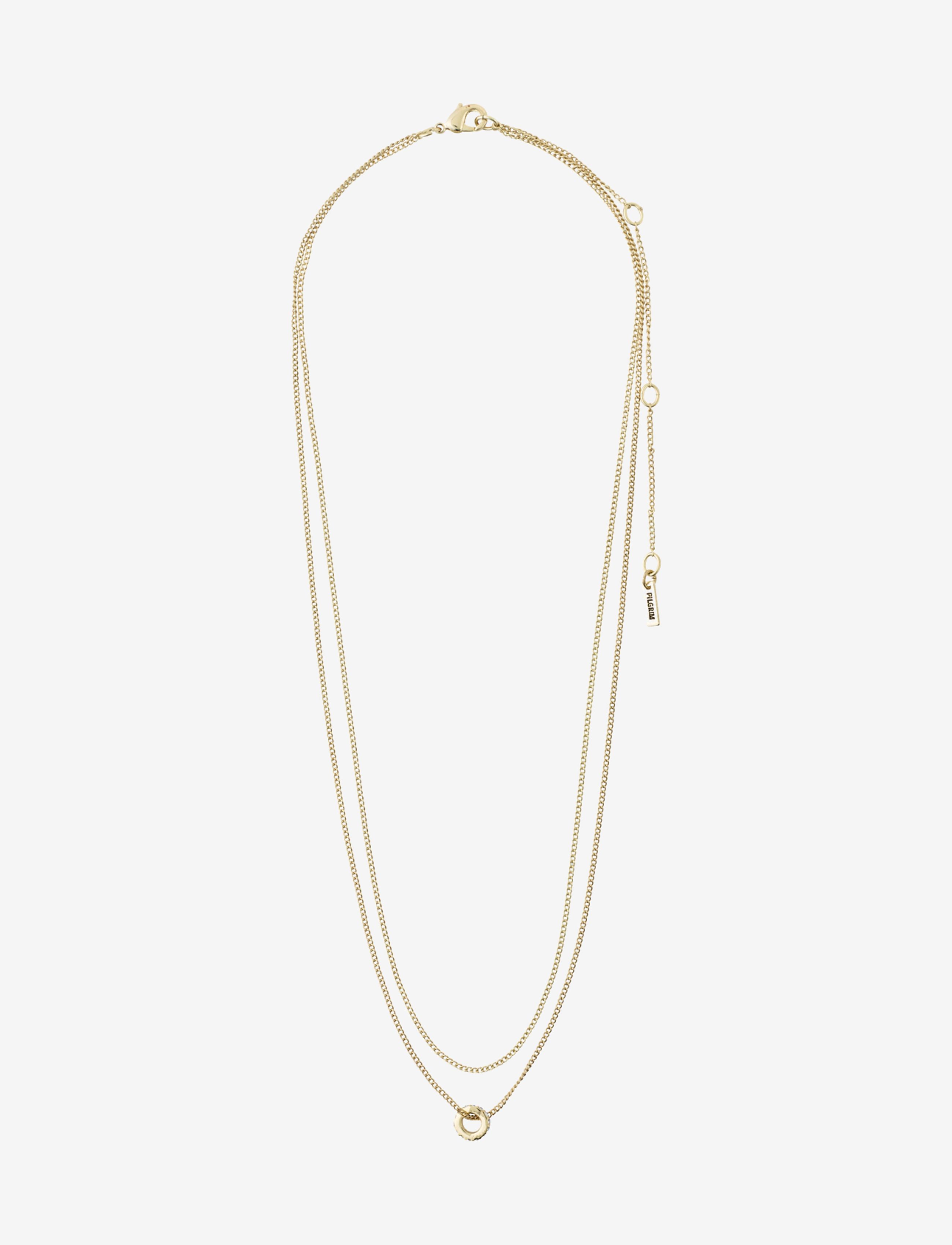 Pilgrim - BLOSSOM recycled crystal pendant necklace - gold plated - 2
