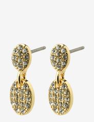 Pilgrim - BEAT recycled crystal earrings gold-plated - hängande örhängen - gold plated - 0