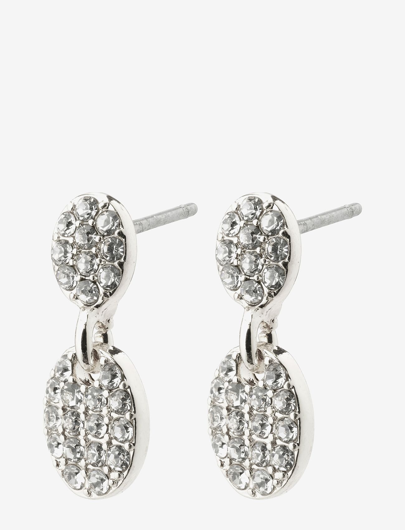 Pilgrim - BEAT recycled crystal earrings silver-plated - oorhangers - silver plated - 0
