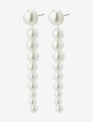 BEAT pearl earrings - SILVER PLATED