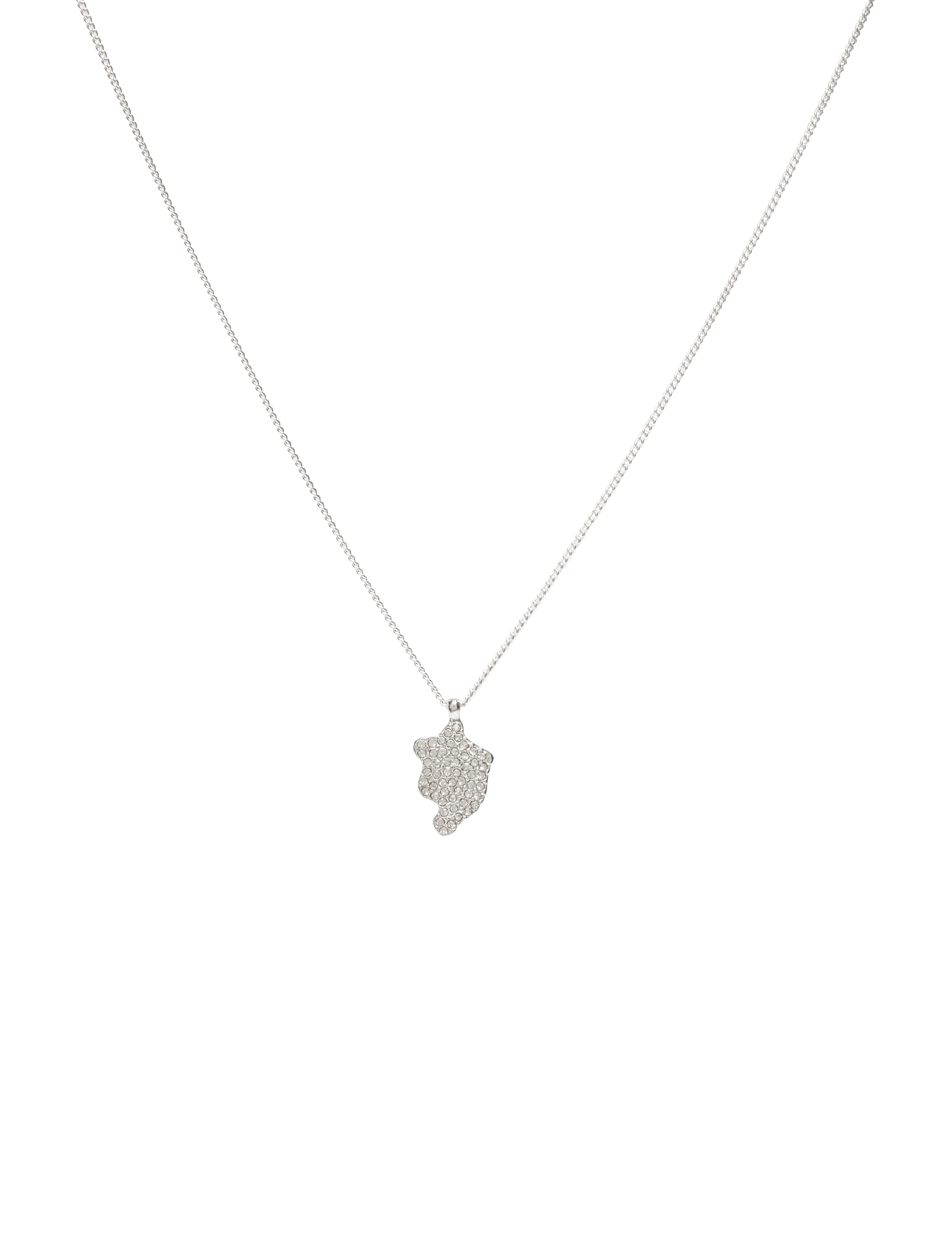 Pilgrim Connect Crystal Necklace Silver-Plated, One Size, Silver, Halskæder > Smukke Halskæder, Dame