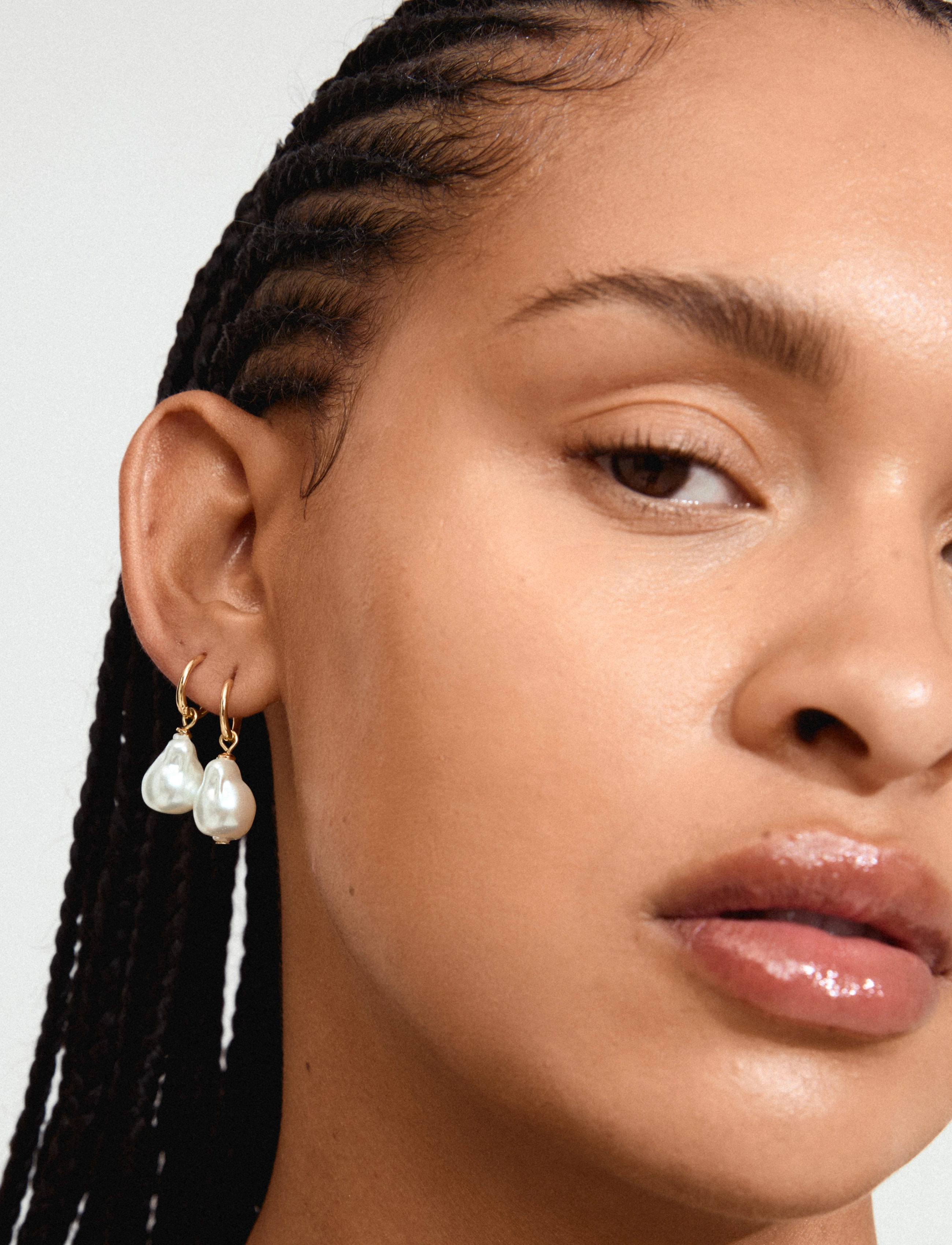 Pilgrim - SKY pearl earrings - gold plated - 2