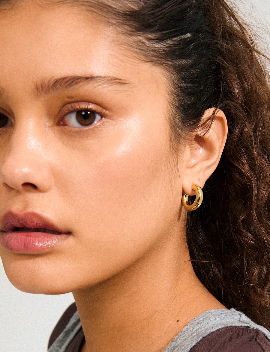 Pilgrim - PHASE small hoops gold-plated - hoops kõrvarõngad - gold plated - 0