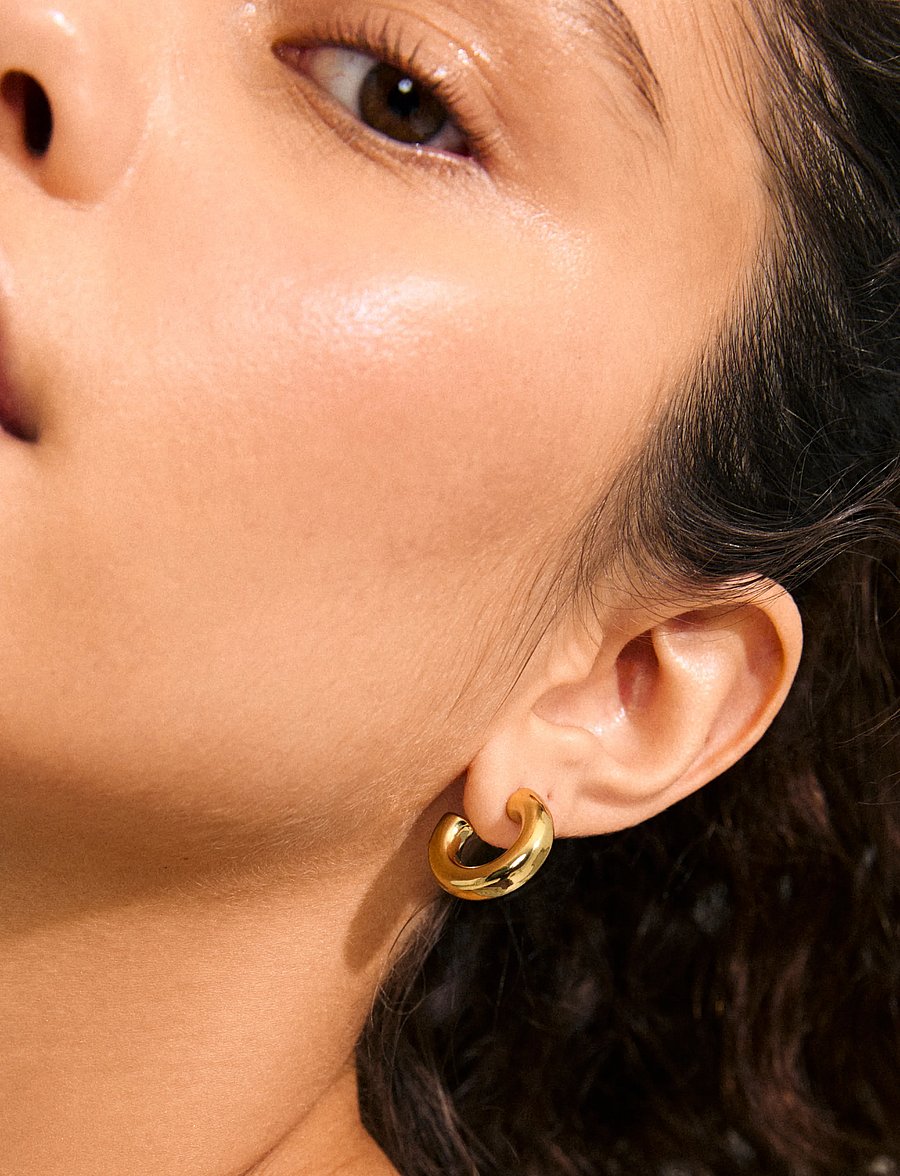 Pilgrim - PHASE small hoops gold-plated - hoops kõrvarõngad - gold plated - 4