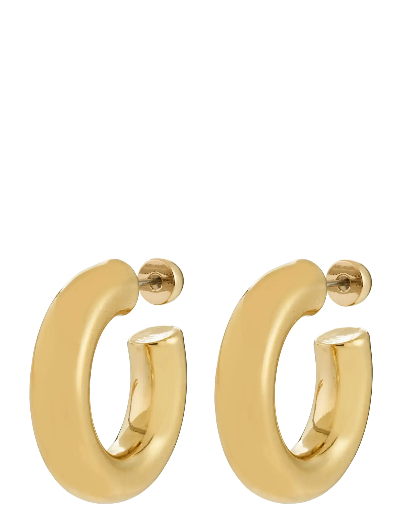 PILGRIM Phase Large Hoops Gold-Plated Gold - One Size - Damen