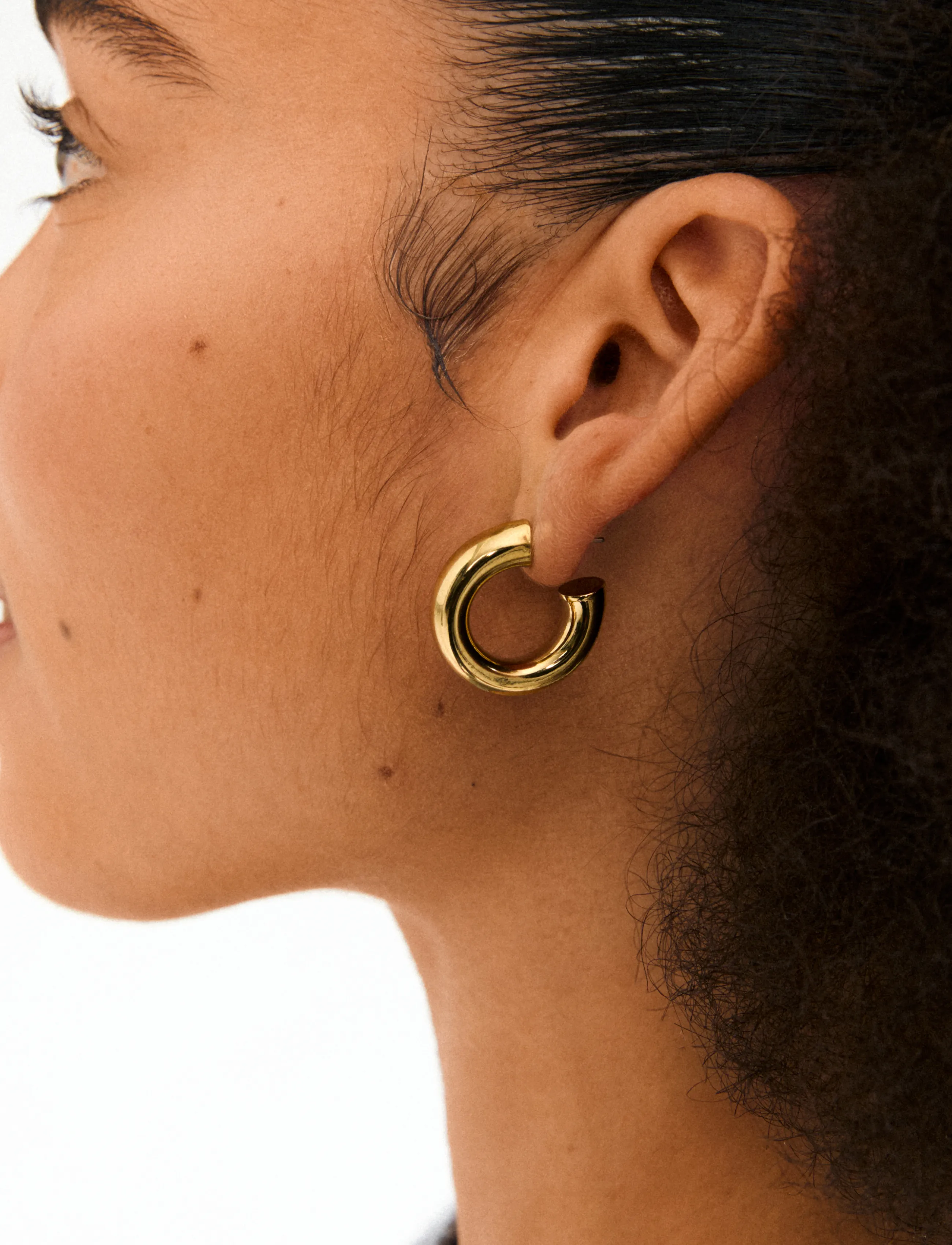 Pilgrim - PHASE large hoops gold-plated - riņķveida auskari - gold plated - 3