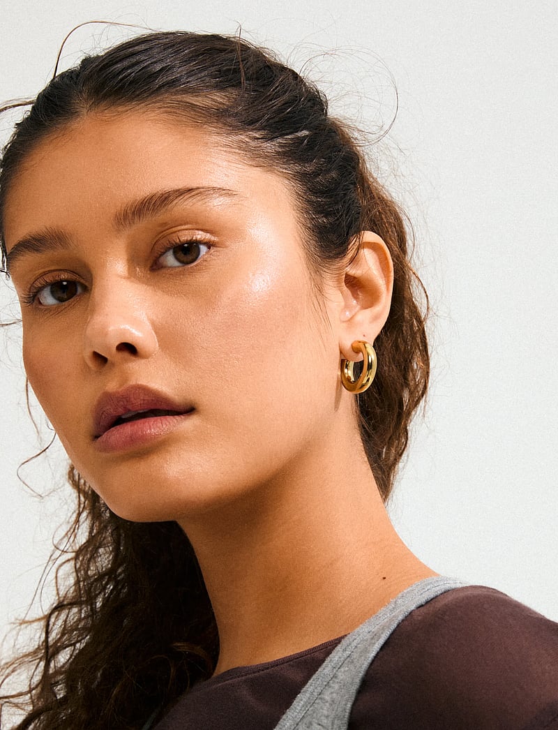 Pilgrim - PHASE medium hoops gold-plated - kreolen - gold plated - 0