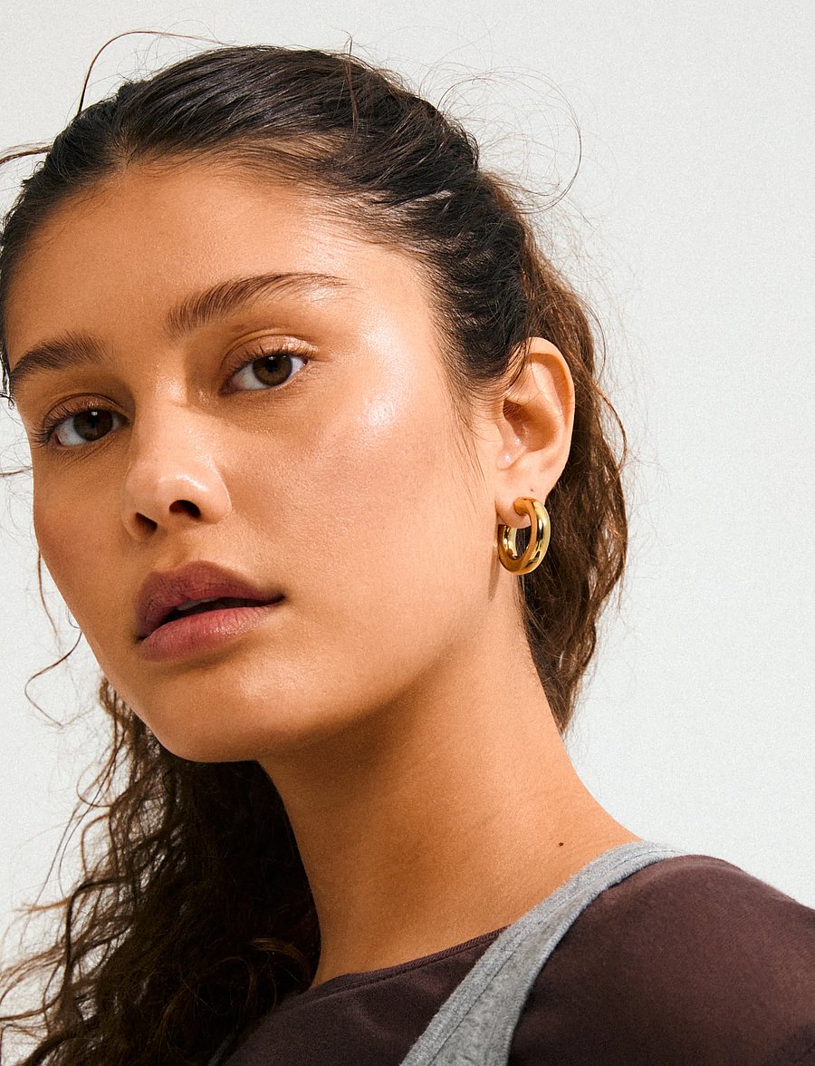 Pilgrim - PHASE medium hoops gold-plated - hoops - gold plated - 0