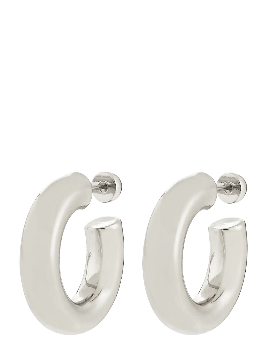 Pilgrim - PHASE large hoops silver-plated - cerceaux - silver plated - 2