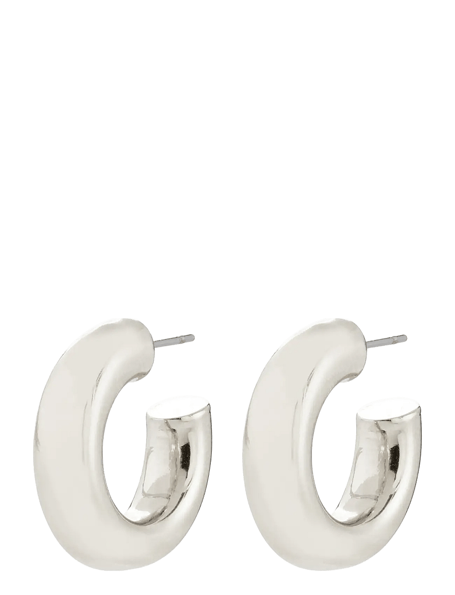 Pilgrim - PHASE medium hoops silver-plated - hoops kõrvarõngad - silver plated - 1
