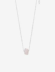 Pilgrim - Heart Chakra - pendant necklaces - silver plated rose quartz - 0