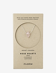 Pilgrim - Heart Chakra - kettingen met hanger - silver plated rose quartz - 2