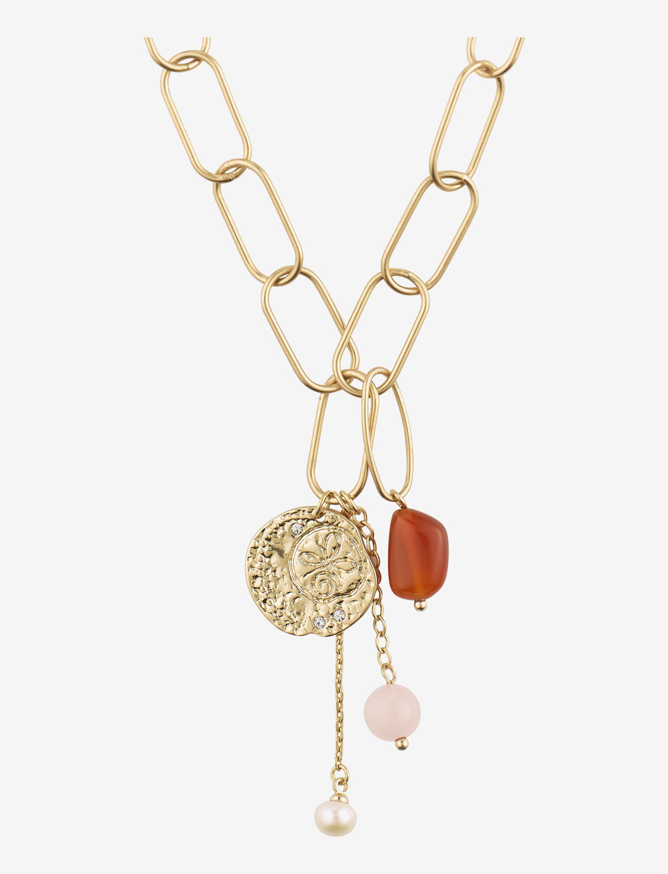 Necklace Warmth Gold Plated Brown - GOLD PLATED