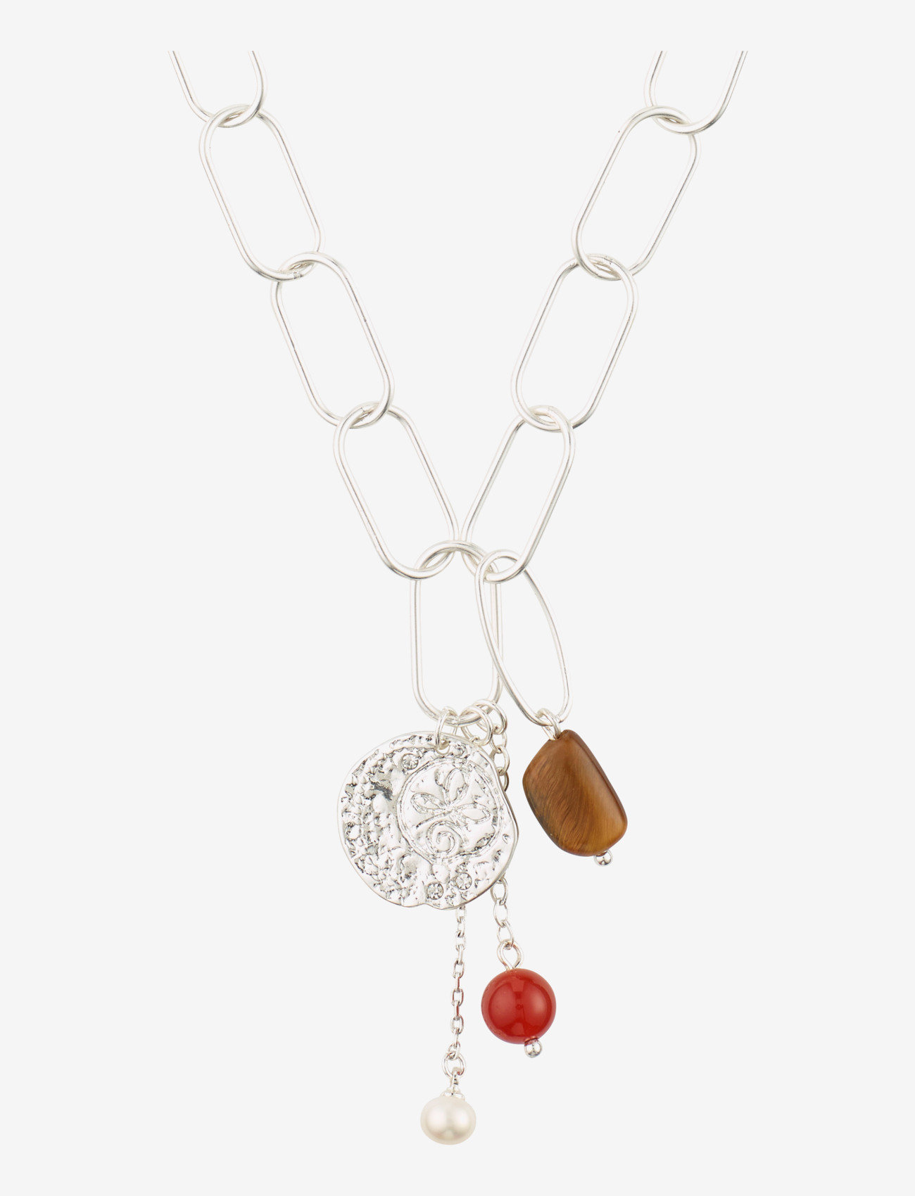 Pilgrim - Necklace Warmth Silver Plated Brown - silver plated - 1