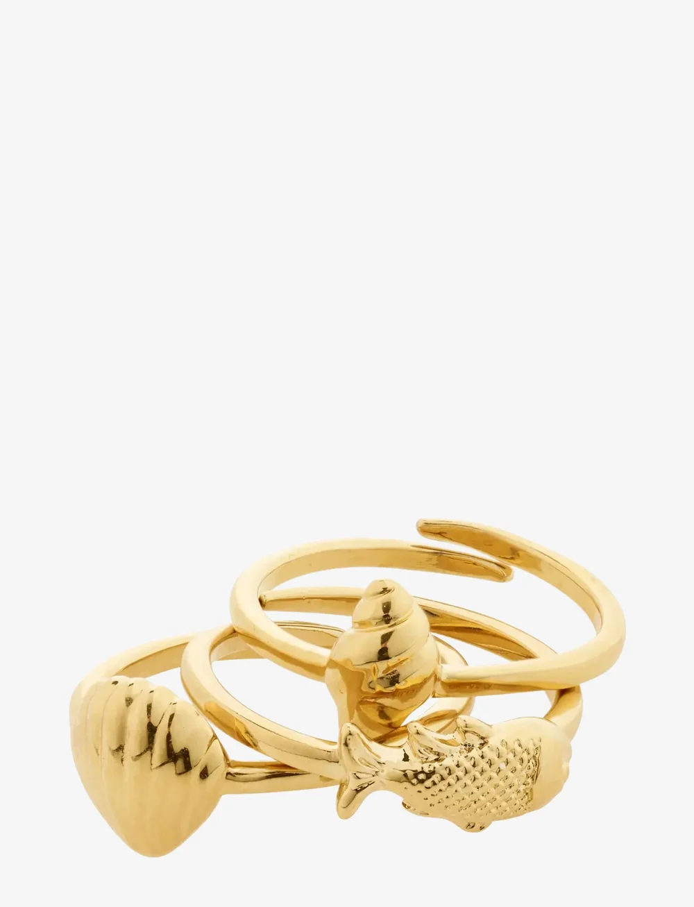 Pilgrim - BREEZE rings 3-in-1 set - konfirmationstøj - gold plated - 1