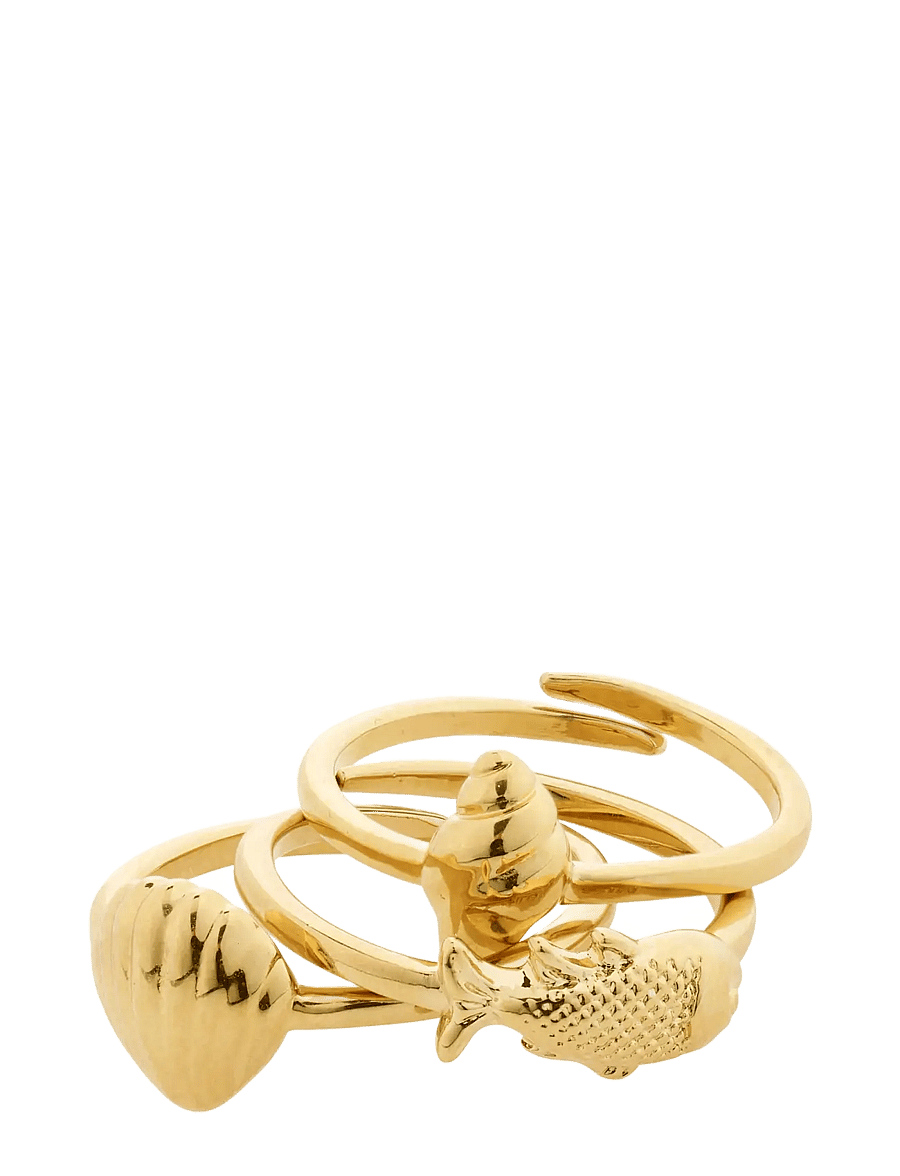 Pilgrim - BREEZE rings 3-in-1 set gold-plated - konfirmatsioon - gold plated - 1